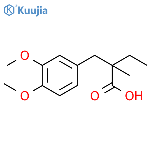 2-(3,4-dimethoxyphenyl)methyl-2-methylbutanoic acid structure