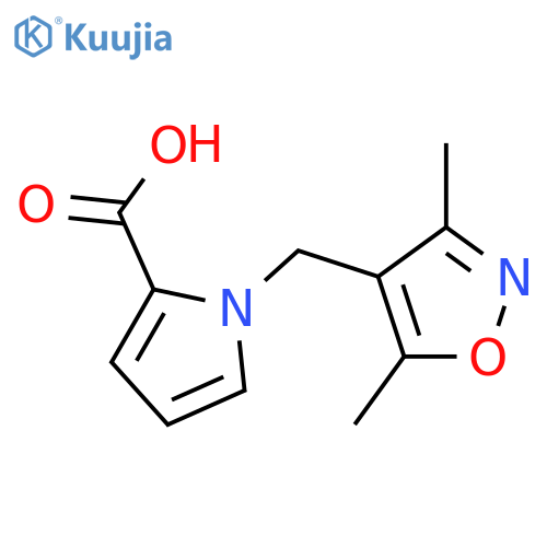 1-[(3,5-dimethyl-1,2-oxazol-4-yl)methyl]-1H-pyrrole-2-carboxylic acid structure