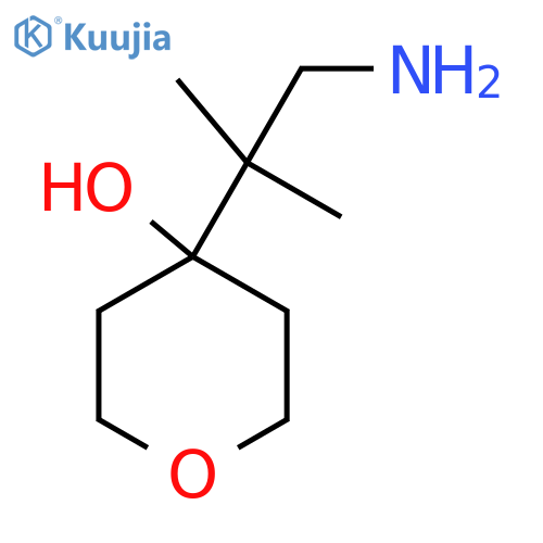 4-(1-Amino-2-methylpropan-2-yl)oxan-4-ol structure
