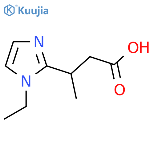 3-(1-ethyl-1H-imidazol-2-yl)butanoic acid structure