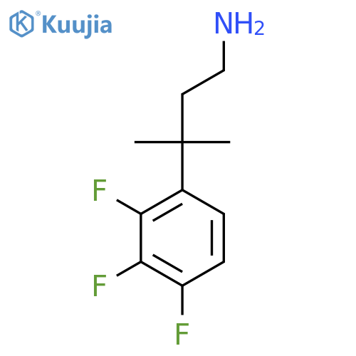 3-methyl-3-(2,3,4-trifluorophenyl)butan-1-amine structure