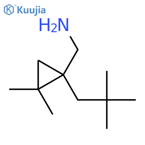 1-(2,2-dimethylpropyl)-2,2-dimethylcyclopropylmethanamine structure
