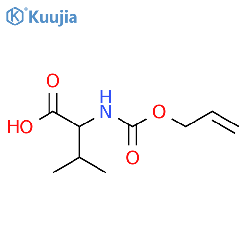 3-methyl-2-{(prop-2-en-1-yloxy)carbonylamino}butanoic acid structure