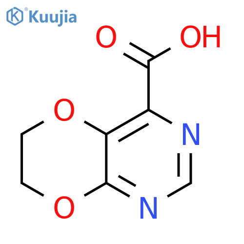 6,7-dihydro-[1,4]dioxino[2,3-d]pyrimidine-4-carboxylic acid structure