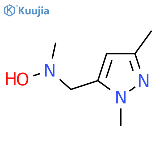 N-(1,3-dimethyl-1H-pyrazol-5-yl)methyl-N-methylhydroxylamine structure