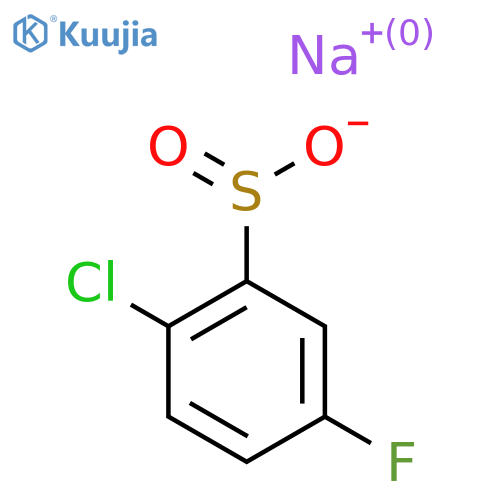 Sodium 2-chloro-5-fluorobenzene-1-sulfinate structure