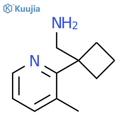 1-(3-methylpyridin-2-yl)cyclobutylmethanamine structure