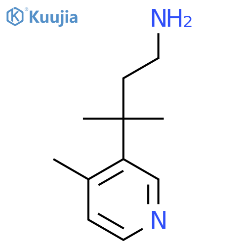 3-methyl-3-(4-methylpyridin-3-yl)butan-1-amine structure