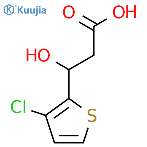 3-(3-chlorothiophen-2-yl)-3-hydroxypropanoic acid structure