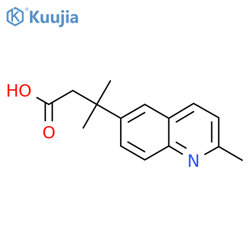3-methyl-3-(2-methylquinolin-6-yl)butanoic acid structure