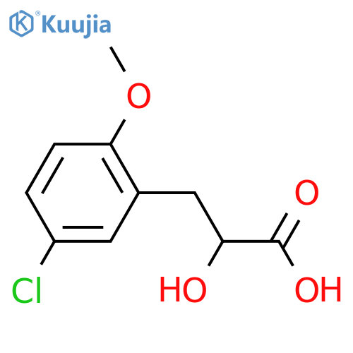 3-(5-chloro-2-methoxyphenyl)-2-hydroxypropanoic acid structure