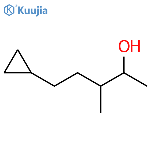 5-cyclopropyl-3-methylpentan-2-ol structure