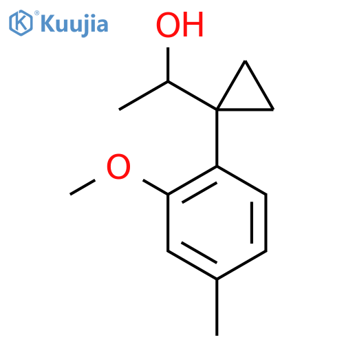 1-1-(2-methoxy-4-methylphenyl)cyclopropylethan-1-ol structure