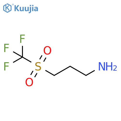 1-Propanamine, 3-[(trifluoromethyl)sulfonyl]- structure