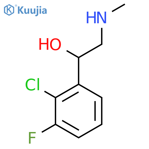 1-(2-chloro-3-fluorophenyl)-2-(methylamino)ethan-1-ol structure