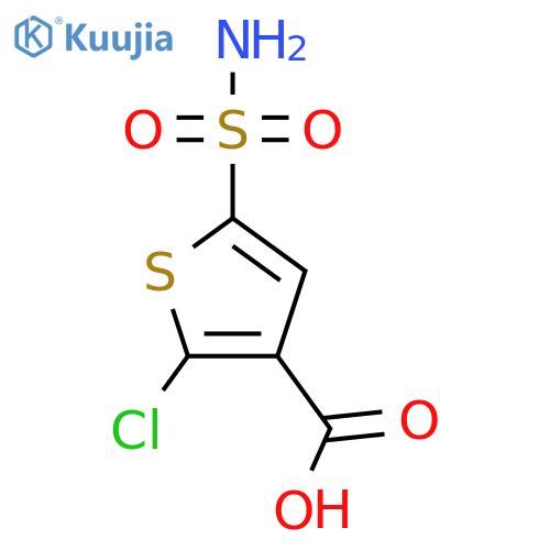 2-chloro-5-sulfamoyl-3-thiophenecarboxylic Acid structure