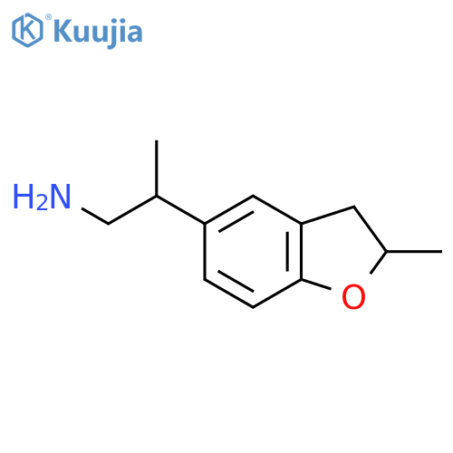 2-(2-methyl-2,3-dihydro-1-benzofuran-5-yl)propan-1-amine structure