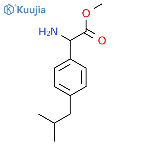 methyl 2-amino-2-4-(2-methylpropyl)phenylacetate structure