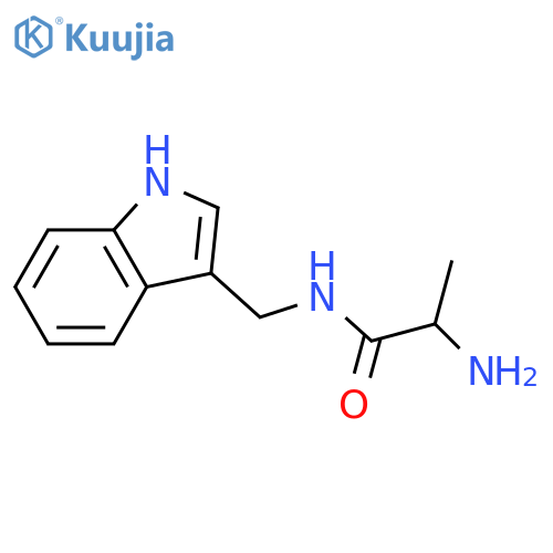 2-amino-N-[(1H-indol-3-yl)methyl]propanamide structure