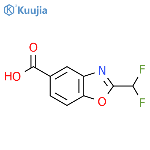 2-(Difluoromethyl)benzo[d]oxazole-5-carboxylic acid structure