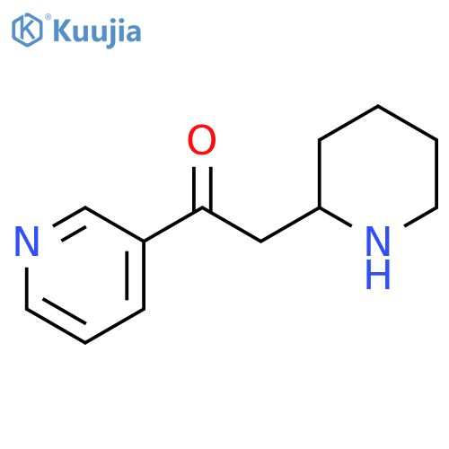 2-(Piperidin-2-yl)-1-(pyridin-3-yl)ethan-1-one structure