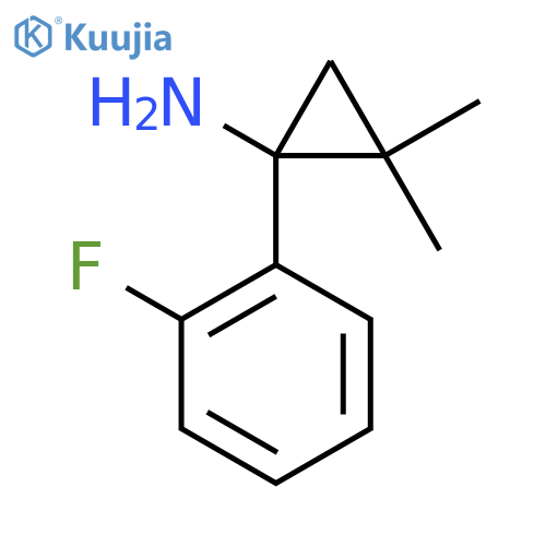 1-(2-fluorophenyl)-2,2-dimethylcyclopropan-1-amine structure