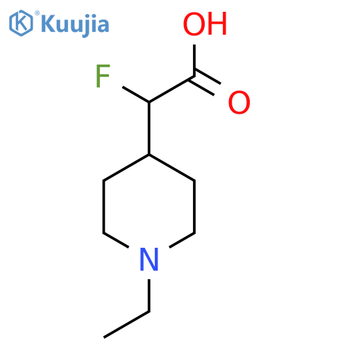 2-(1-Ethylpiperidin-4-yl)-2-fluoroacetic acid structure