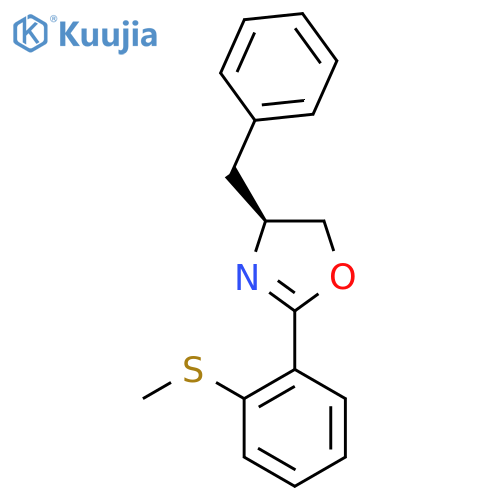 (S)-4-Benzyl-2-(2-(methylthio)phenyl)-4,5-dihydrooxazole structure