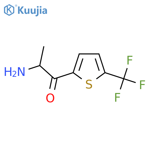 2-amino-1-5-(trifluoromethyl)thiophen-2-ylpropan-1-one structure