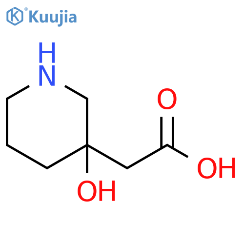 2-(3-Hydroxypiperidin-3-yl)acetic acid structure