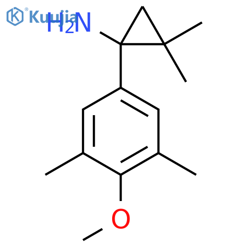 1-(4-methoxy-3,5-dimethylphenyl)-2,2-dimethylcyclopropan-1-amine structure