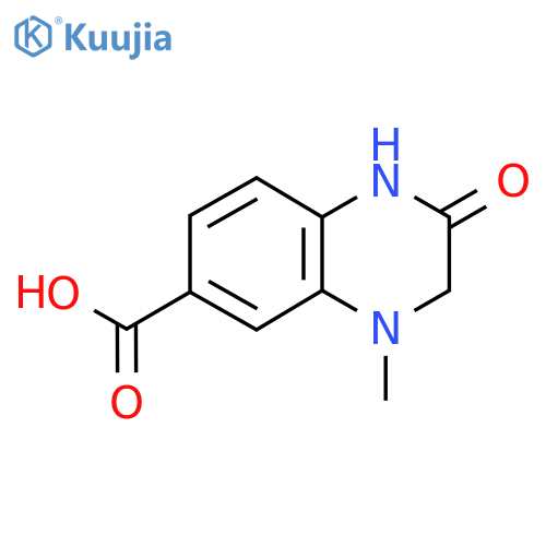 4-Methyl-2-oxo-1,3-dihydroquinoxaline-6-carboxylic acid structure