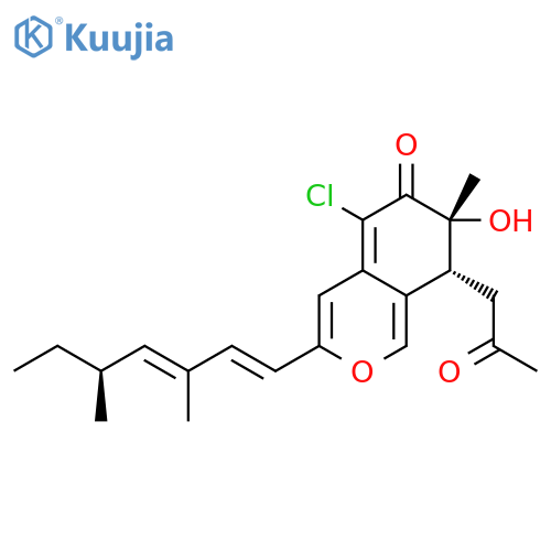 6H-2-Benzopyran-6-one,5-chloro-3-[(1E,3E,5S)-3,5-dimethyl-1,3-heptadien-1-yl]-7,8-dihydro-7-hydroxy-7-methyl-8-(2-oxopropyl)-,(7R,8R)- structure