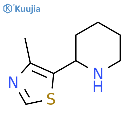 2-(4-methyl-1,3-thiazol-5-yl)piperidine structure