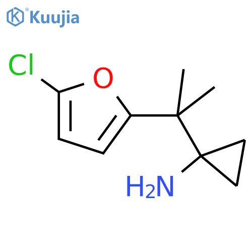 1-2-(5-chlorofuran-2-yl)propan-2-ylcyclopropan-1-amine structure