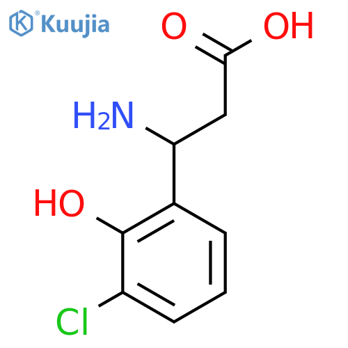 3-amino-3-(3-chloro-2-hydroxyphenyl)propanoic acid structure