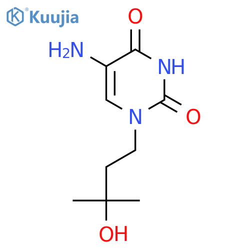5-amino-1-(3-hydroxy-3-methylbutyl)-1,2,3,4-tetrahydropyrimidine-2,4-dione structure