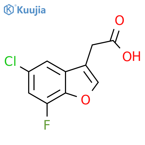 5-Chloro-7-fluoro-3-benzofuranacetic acid structure