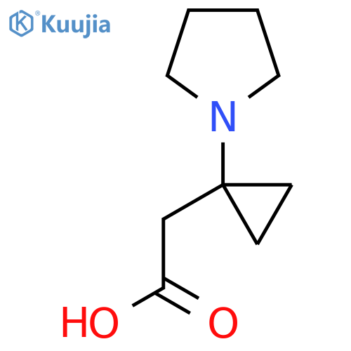 2-[1-(Pyrrolidin-1-yl)cyclopropyl]acetic acid structure