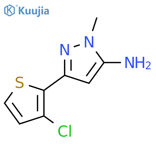 3-(3-chlorothiophen-2-yl)-1-methyl-1H-pyrazol-5-amine structure