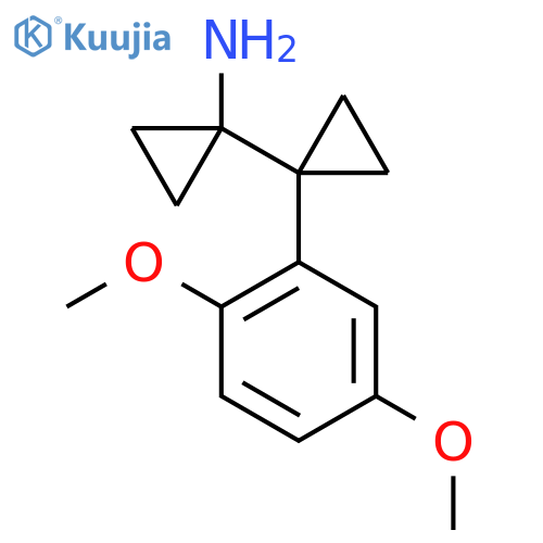 1-1-(2,5-dimethoxyphenyl)cyclopropylcyclopropan-1-amine structure