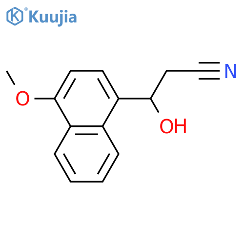 3-hydroxy-3-(4-methoxynaphthalen-1-yl)propanenitrile structure