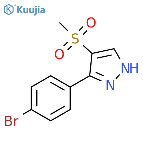 3-(4-Bromo-phenyl)-4-methanesulfonyl-1H-pyrazole structure