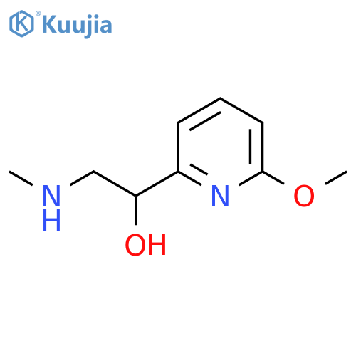 1-(6-methoxypyridin-2-yl)-2-(methylamino)ethan-1-ol structure