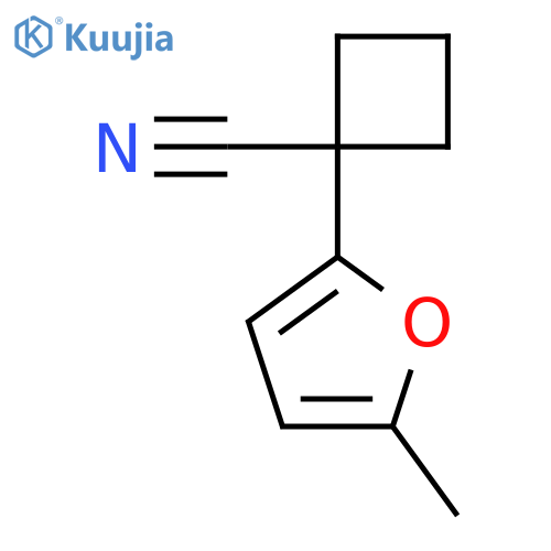 1-(5-methylfuran-2-yl)cyclobutane-1-carbonitrile structure