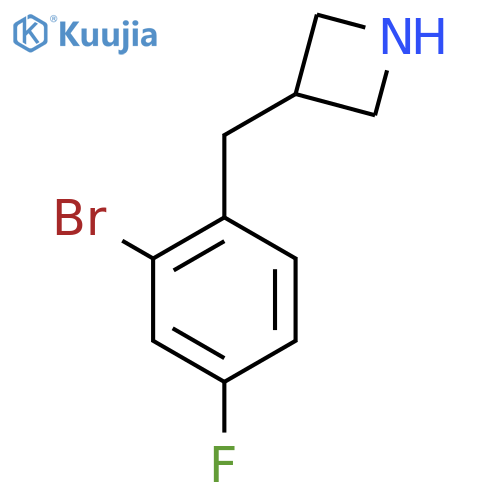 3-(2-bromo-4-fluorophenyl)methylazetidine structure