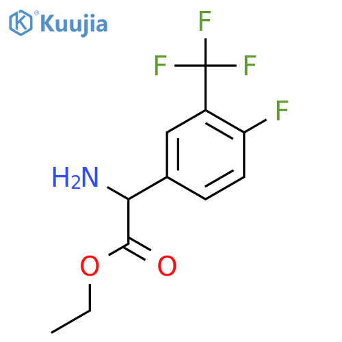 ethyl 2-amino-2-4-fluoro-3-(trifluoromethyl)phenylacetate structure