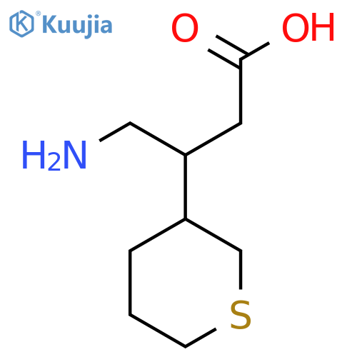 4-amino-3-(thian-3-yl)butanoic acid structure