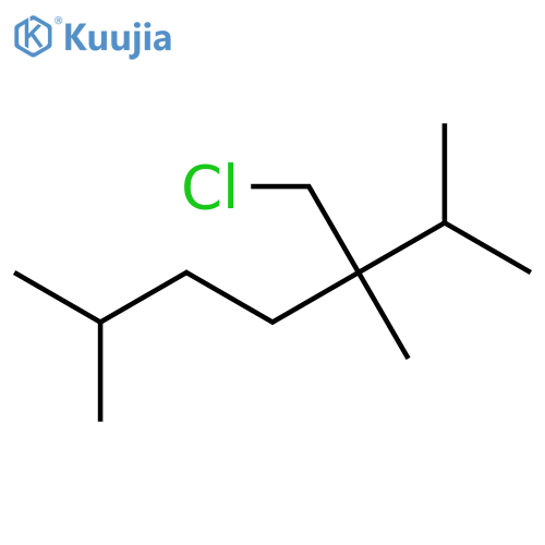 3-(Chloromethyl)-2,3,6-trimethylheptane structure
