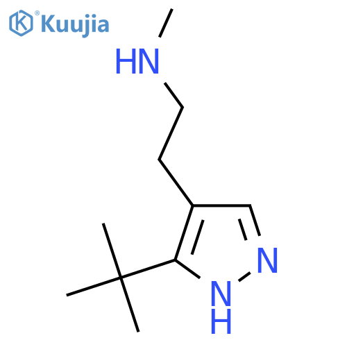2-(3-tert-butyl-1H-pyrazol-4-yl)ethyl(methyl)amine structure